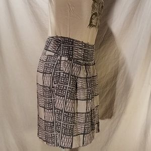 Banana Republic print linen mini skirt 4 pockets